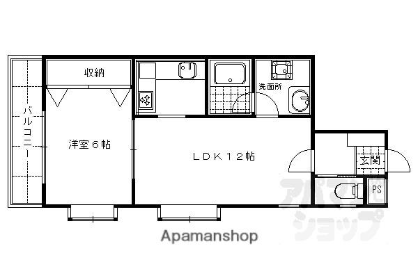 たけうちビル(1LDK/7階)の間取り写真