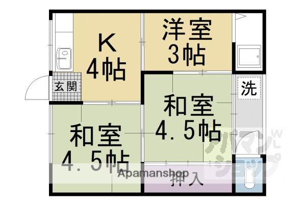 増田マンション(3K/2階)の間取り写真