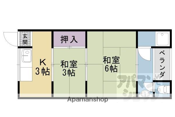 みのり荘(2K/2階)の間取り写真