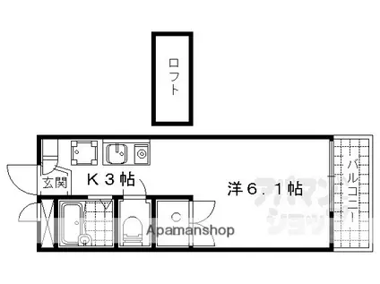 レオパレス音羽沢(1K/1階)の間取り写真