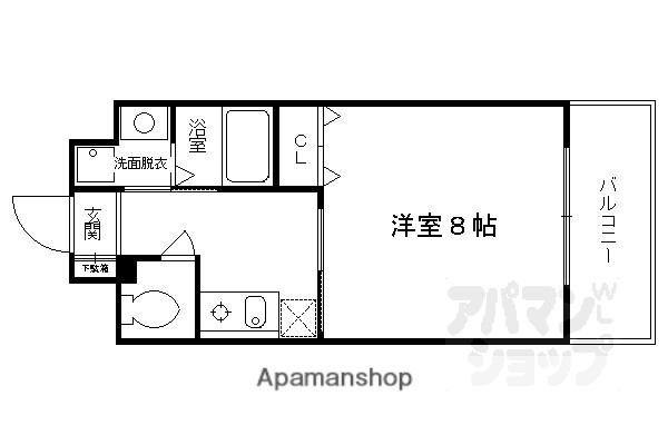 グランドプレア(1K/2階)の間取り写真