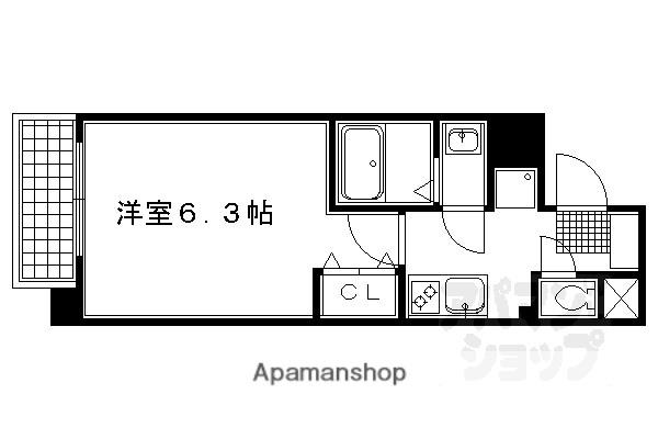 CASA FLUENTE(1K/2階)の間取り写真