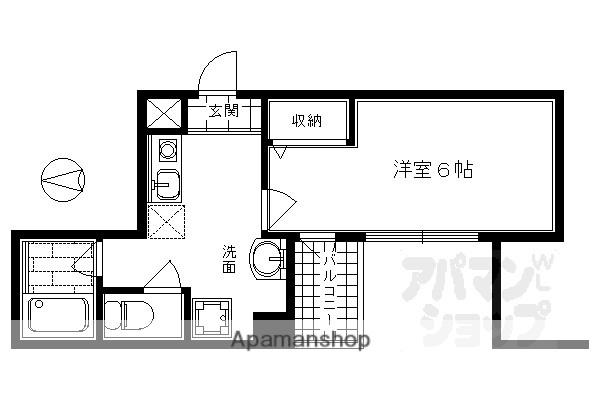 バインオークトゥエルブ(1K/4階)の間取り写真