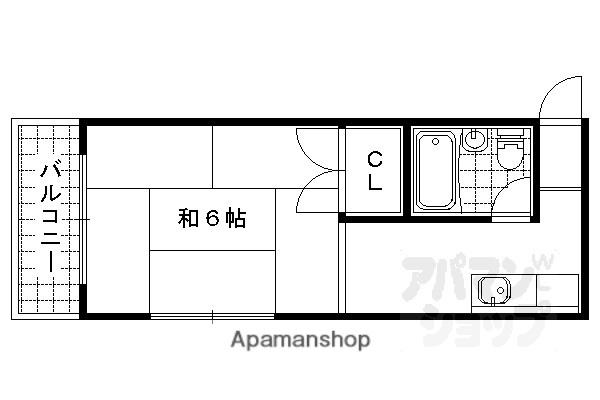レジデンス緑ヶ丘(1K/2階)の間取り写真