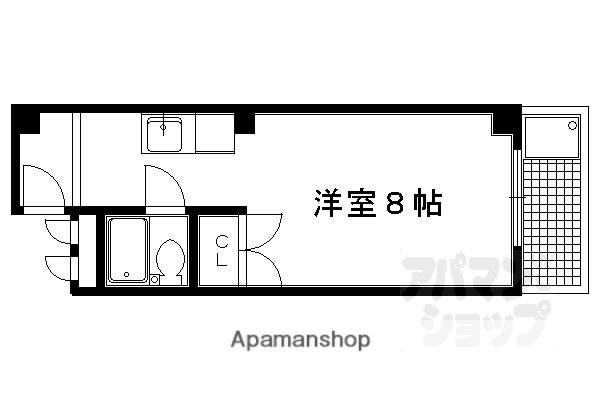 アーバンハイツ堀(1K/5階)の間取り写真