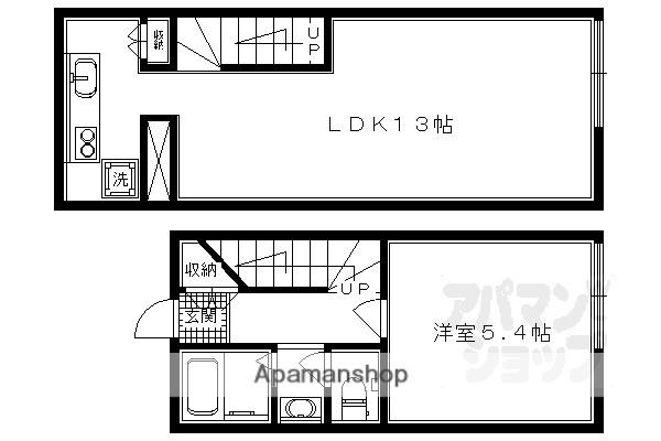 パークハウス(1DK/1階)の間取り写真