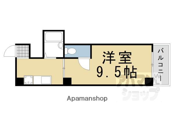オークリッチ飛鳥(1K/2階)の間取り写真
