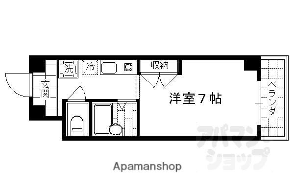 グランドソレーユ(1K/8階)の間取り写真