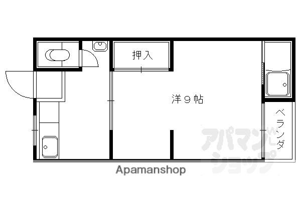 輝 湖 里(1K/2階)の間取り写真