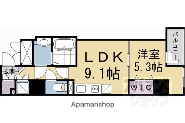 ラ・アトレレジデンス京都(1LDK/1階)の間取り写真