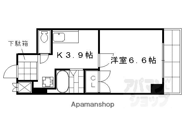 ボンネール葵(1K/3階)の間取り写真