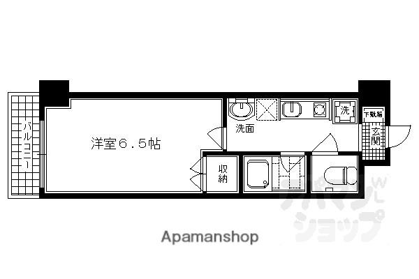ボンネール葵(1K/2階)の間取り写真