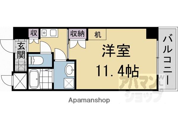 グランパーク・ポラリス(1K/1階)の間取り写真