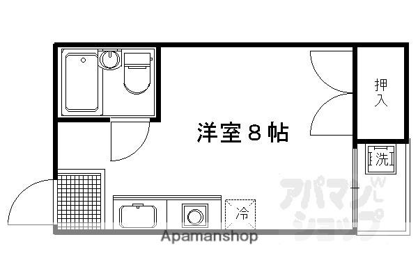 コスモルイIII(ワンルーム/2階)の間取り写真