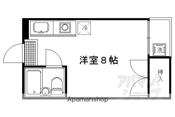 コスモルイIII(ワンルーム/2階)の間取り写真