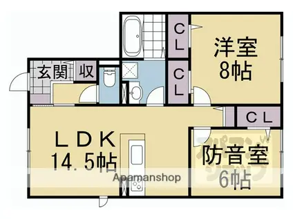 桃山水野左近東町計画(2LDK/1階)の間取り写真