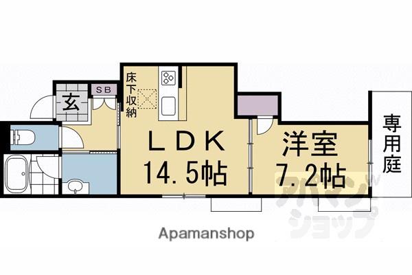 SHAMAISON RELAFORT(1LDK/1階)の間取り写真