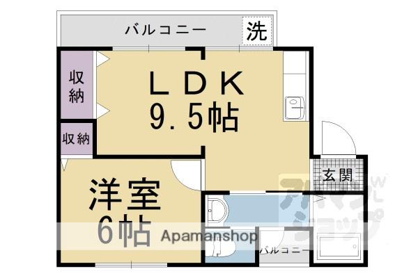 グランコートビワコ(1LDK/3階)の間取り写真