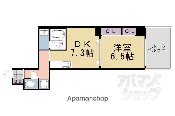 カーサ高辻(1DK/2階)の間取り写真