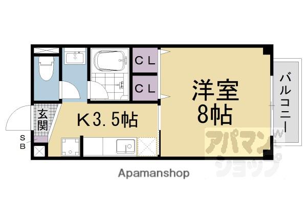 サープラス庄山I(1K/1階)の間取り写真