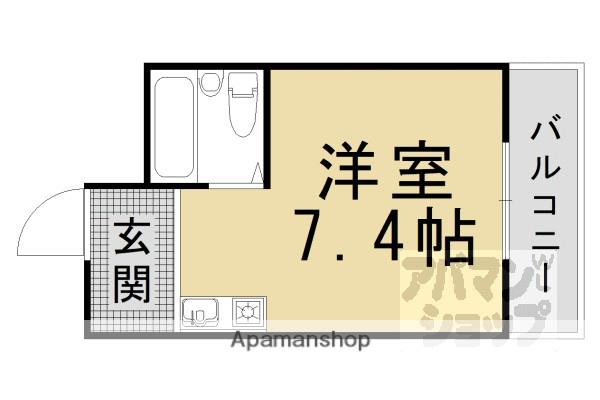 ベルシャトームラジ(1K/4階)の間取り写真