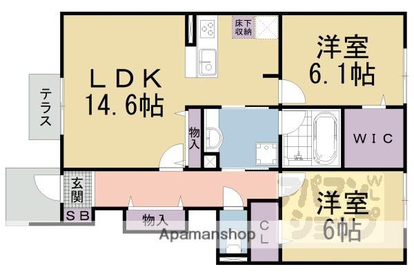 フェリーチェファミリア(2LDK/1階)の間取り写真