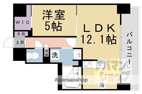 ブランシエスタ山科大塚(1LDK/4階)の間取り写真