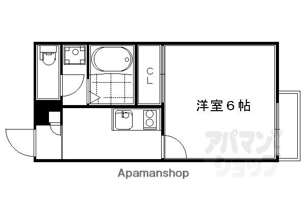 レオパレス西ノ京吽(1K/2階)の間取り写真