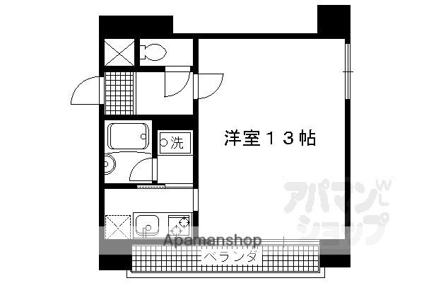 フォルム五条西洞院(1K/3階)の間取り写真
