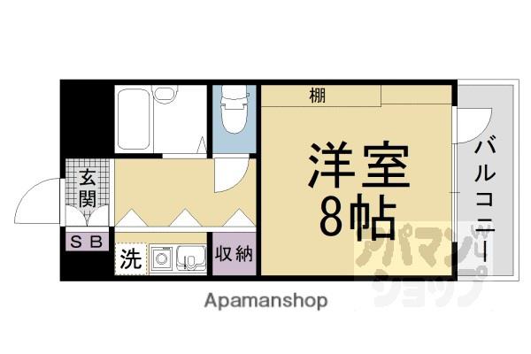 第24長栄アビタシオン(1K/2階)の間取り写真