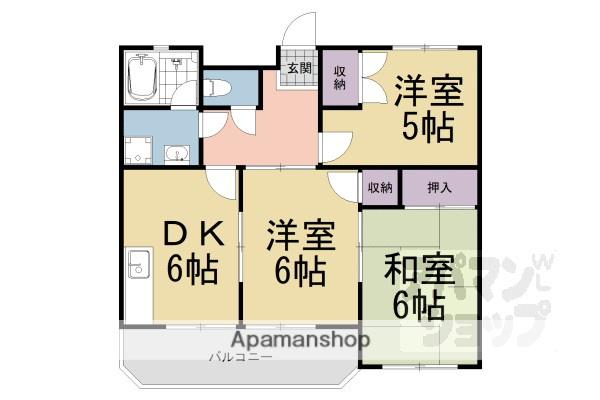 ファミールSANSE(3DK/3階)の間取り写真