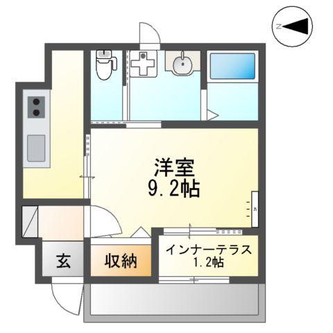 パーチェ2024(ワンルーム/1階)の間取り写真