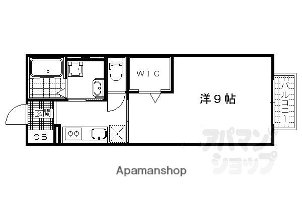 カーサウオヤーノ(1K/2階)の間取り写真