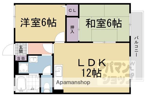 ラグランジェ(2LDK/1階)の間取り写真