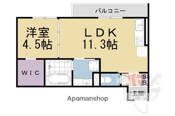 RIBERA SQUARE B棟(1LDK/3階)の間取り写真