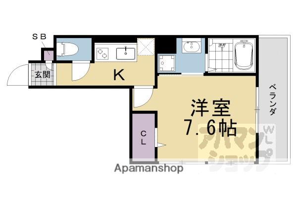 ASUKAIII(1K/1階)の間取り写真