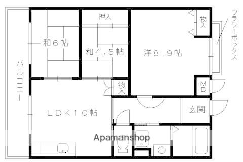 グリーンハイツ正宗(3LDK/2階)の間取り写真