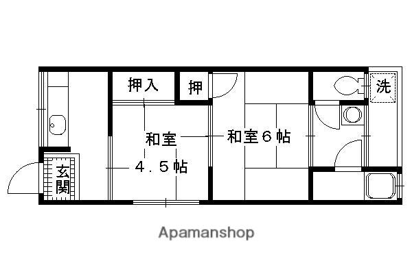 丸阿荘(2K/2階)の間取り写真