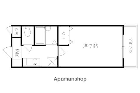 メゾン山城II(1K/1階)の間取り写真