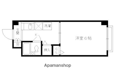 グラン・メゾン田(1K/1階)の間取り写真