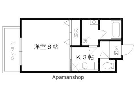 アルテミス藤森(1K/2階)の間取り写真