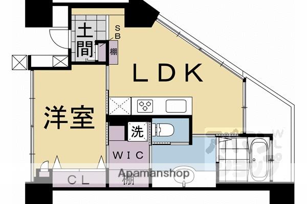 シャリマー西大路(1LDK/7階)の間取り写真