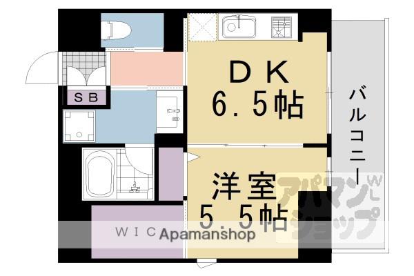 SHA MAISON 御幸町御池(1DK/7階)の間取り写真