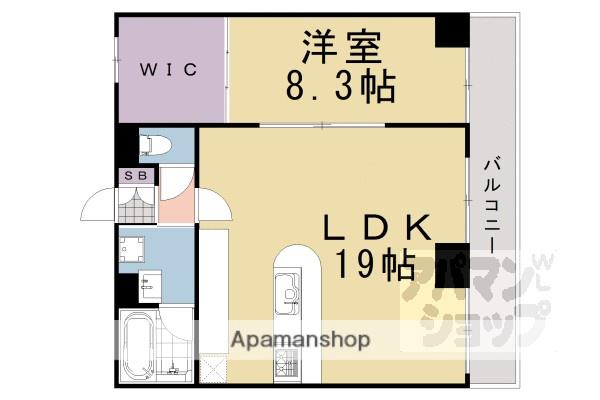 グランゼロ新町(1SDK/3階)の間取り写真