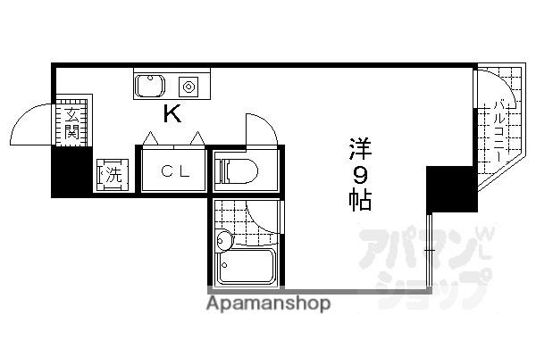 エミネンスコート瀬田(1K/2階)の間取り写真