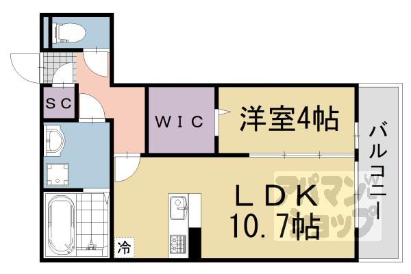 GRAMM佐野屋敷(1LDK/2階)の間取り写真