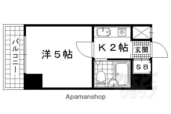 アセンティアビワコ(1K/3階)の間取り写真