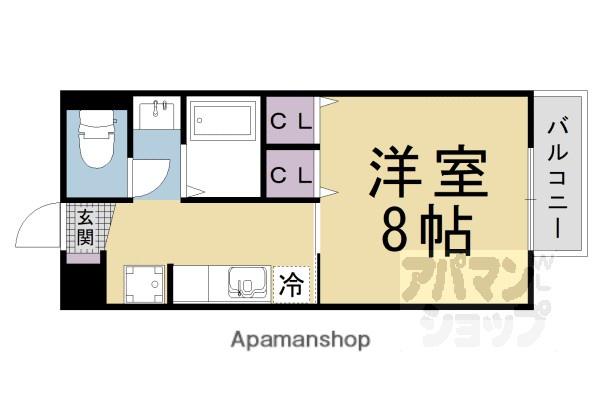 サープラス高野(1K/2階)の間取り写真