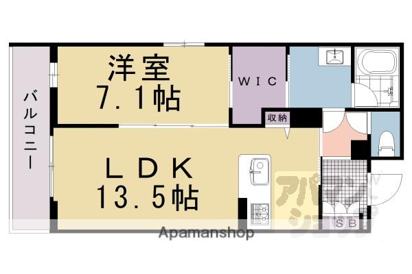 シャーメゾン環(1LDK/2階)の間取り写真