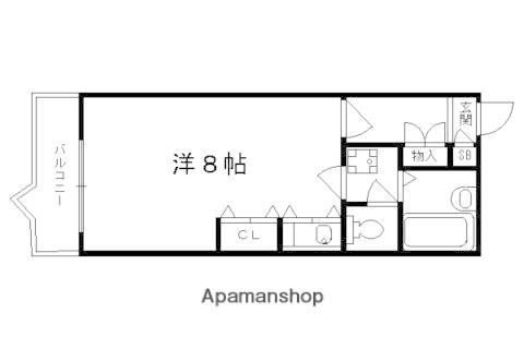 WHISKER31(1K/4階)の間取り写真